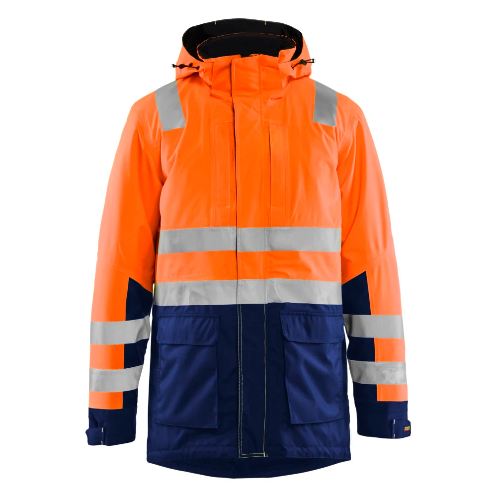 Blaklader 4495 1987 Winterparka High Vis High Vis Oranje Marineblauw