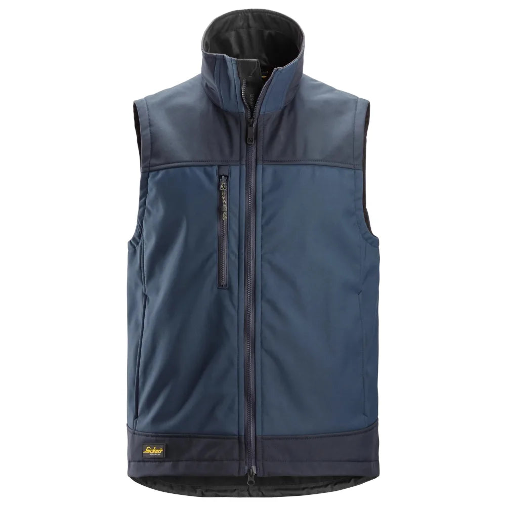 Snickers 4506 Allroundwork Softshell Stretch Bodywarmer 9596 Navy Dark Navy