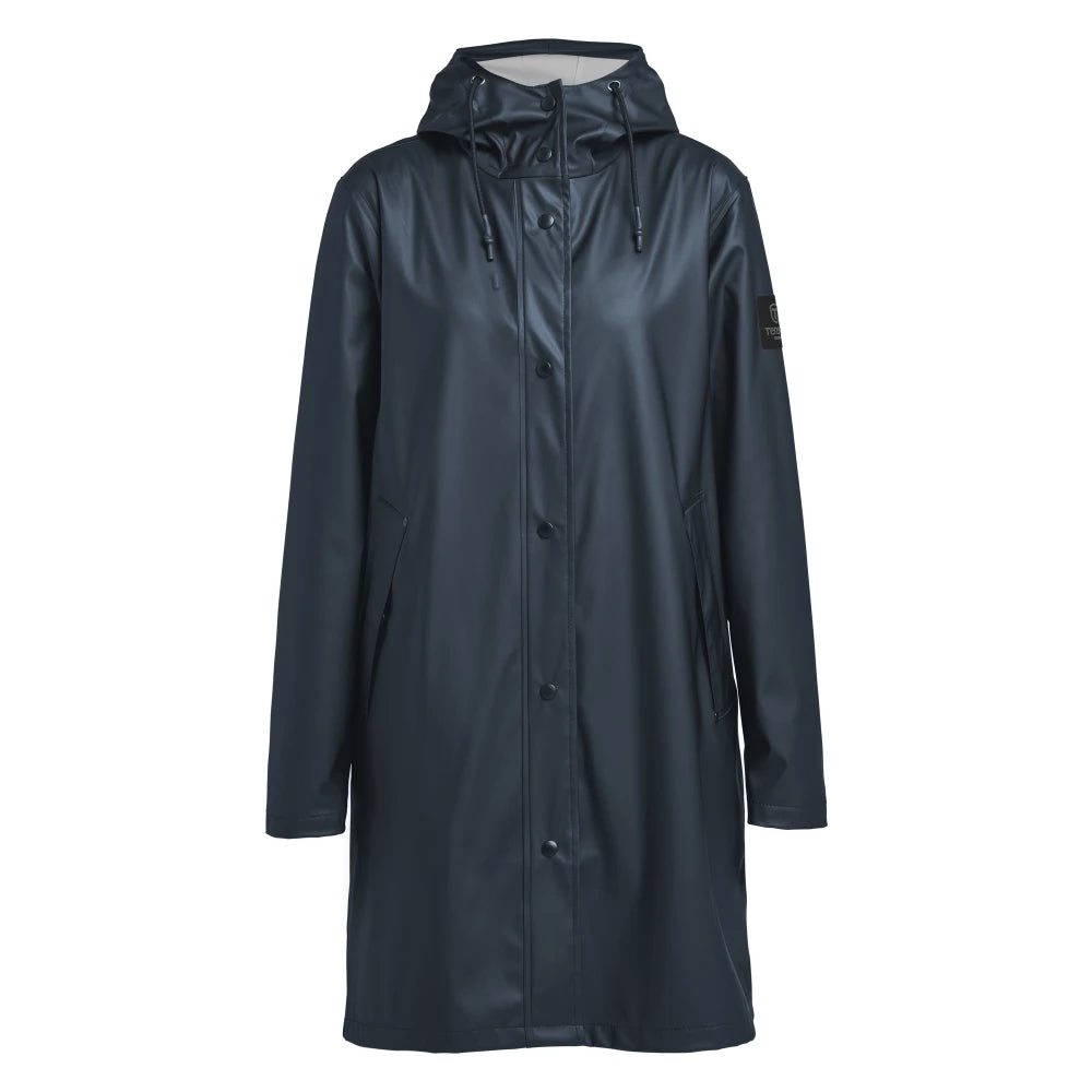 Tenson Apelviken Pu Raincoat Women Donkerblauw