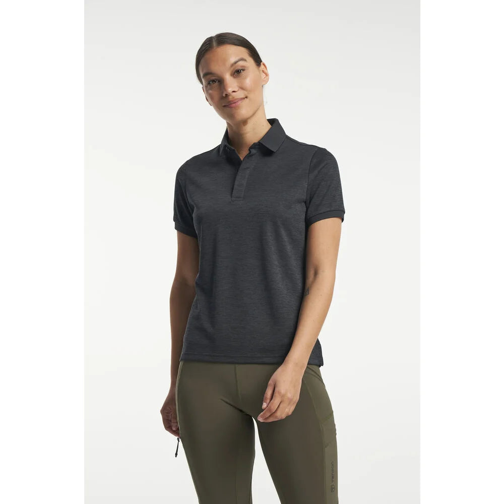 Tenson Txlite Melange Polo Women Zwart