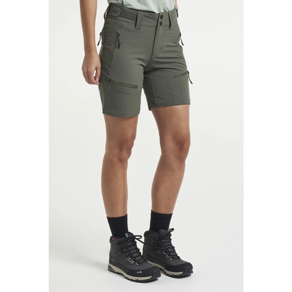Tenson Txlite Flex Shorts Women Donker Olijfgroen