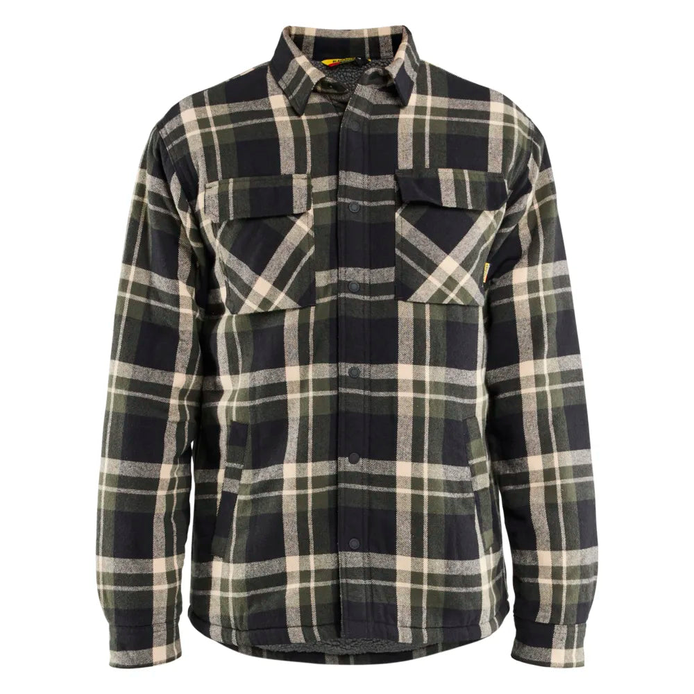 Blaklader 4704 1168 Overhemd Flanel Gevoerd Donker Herfstgroen Zwart