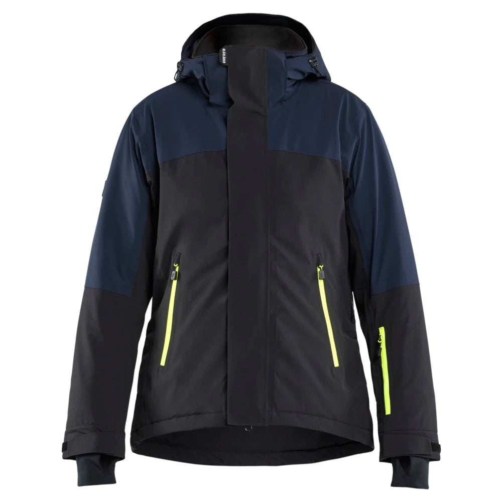 Blaklader 4707 1917 Striker Dames Winterjas Stretch Donker Marineblauw High Vis Geel