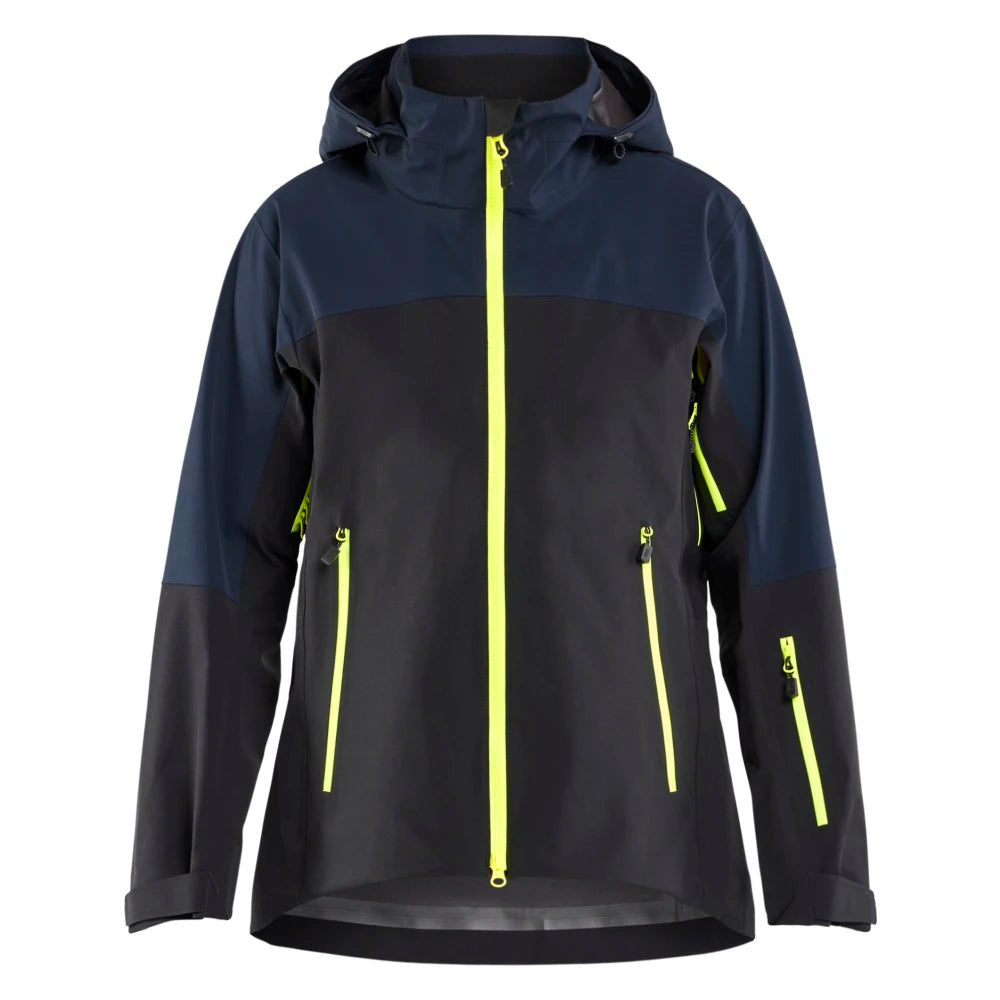 Blaklader 4708 1916 Striker Dames Shell Jack Stretch Donker Marineblauw High Vis Geel
