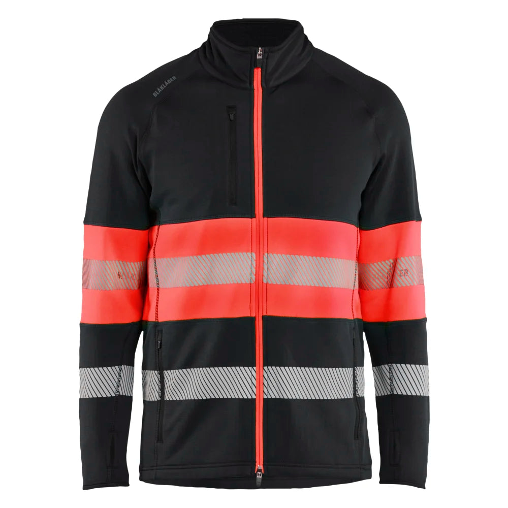 Blaklader 4712 2539 Fleecejack High Vis Zwart High Vis Rood