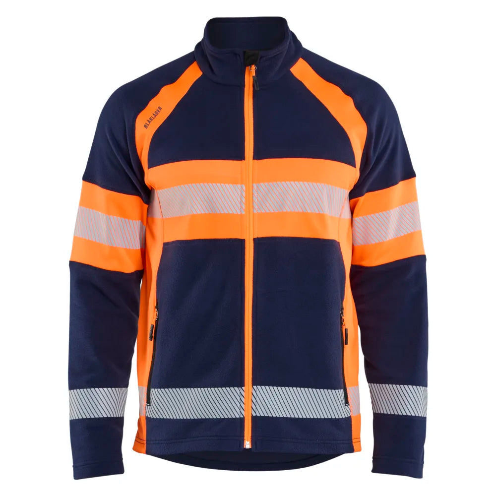 Blaklader 4713 1010 Microfleecevest High Vis Marineblauw Oranje