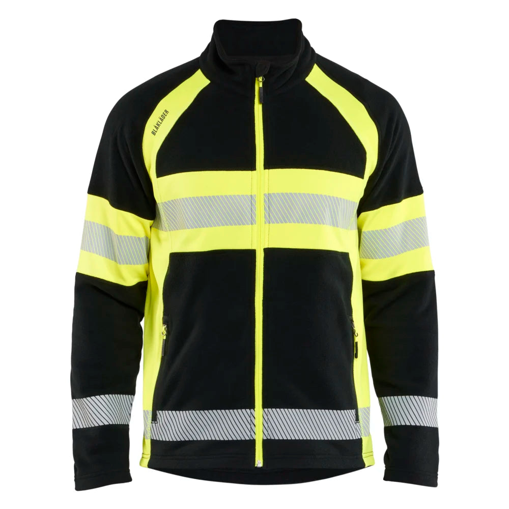 Blaklader 4713 1010 Microfleecevest High Vis Zwart High Vis Geel