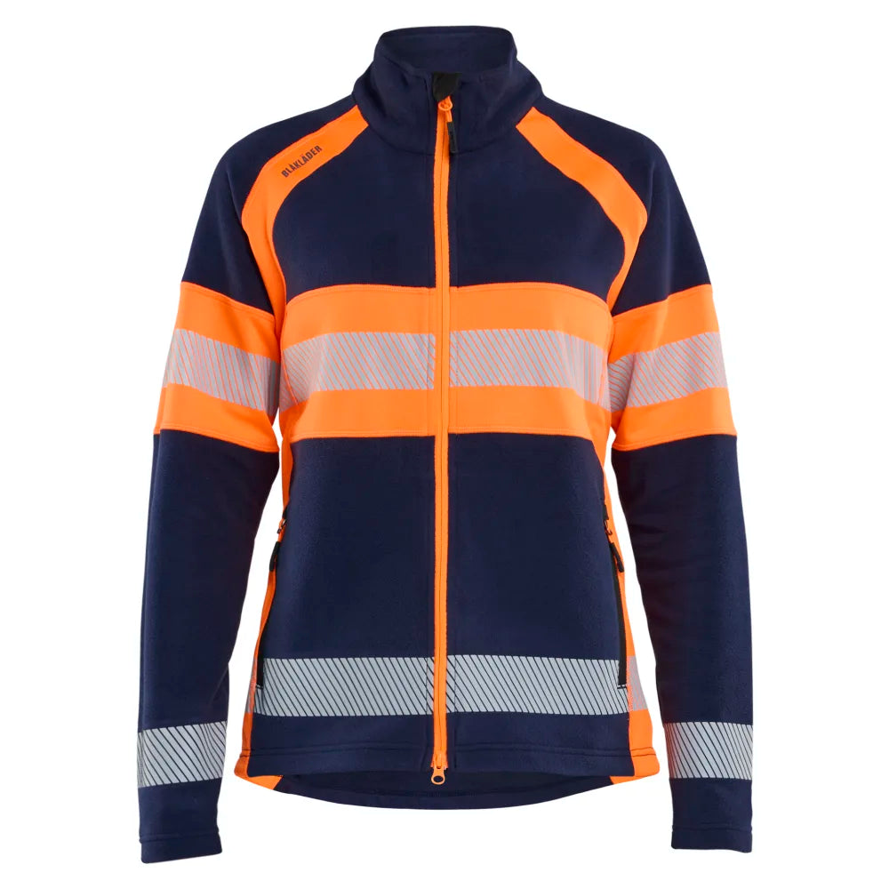Blaklader 4718 1010 Dames Microfleecevest High Vis Marineblauw Oranje