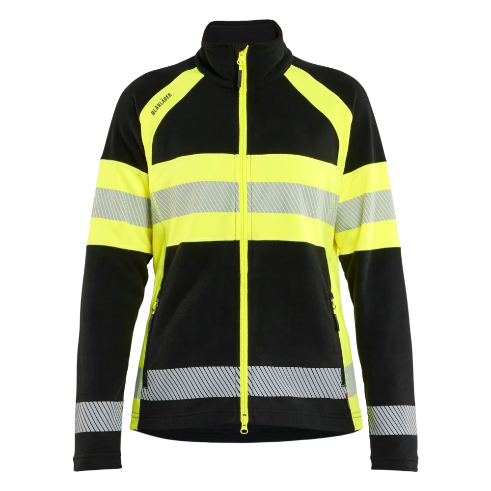 Blaklader 4718 1010 Dames Microfleecevest High Vis Zwart High Vis Geel