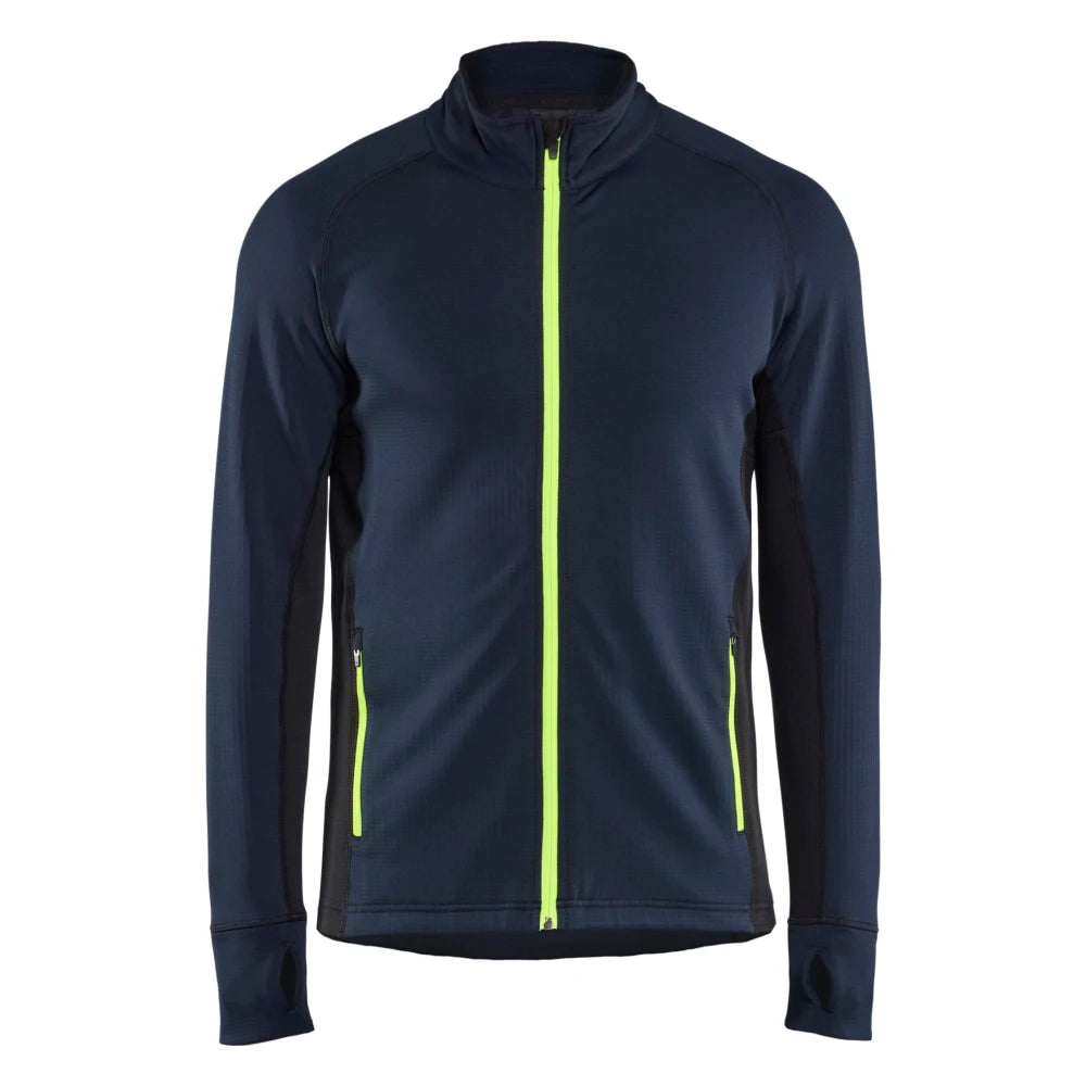 Blaklader 4735 2539 Striker Fleecejack Donker Marineblauw High Vis Geel