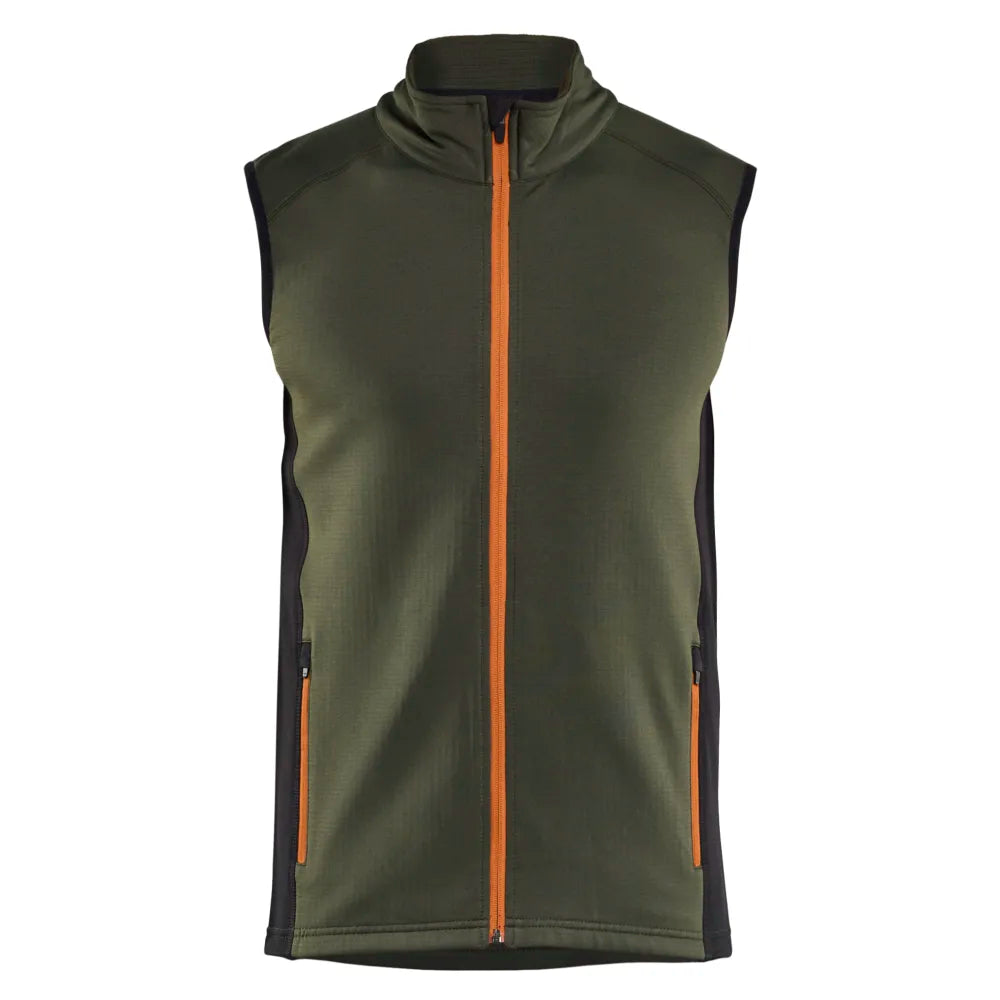 Blaklader 4736 2539 Striker Bodywarmer Fleece Woudgroen Roest