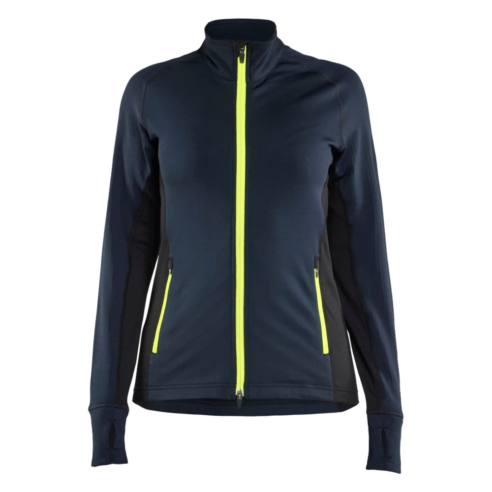 Blaklader 4745 2539 Striker Dames Fleecejack Donker Marineblauw High Vis Geel