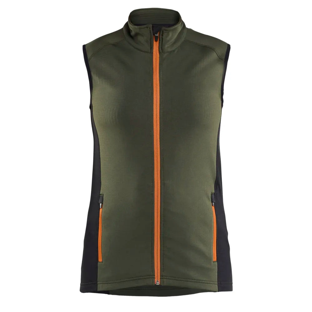 Blaklader 4746 2539 Striker Dames Bodywarmer Fleece Woudgroen Roest