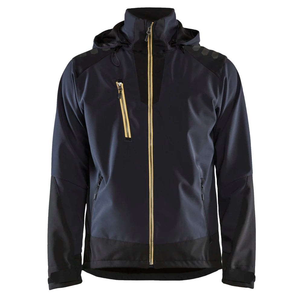 Blaklader 4749 2513 Softshell Jack Donkerblauw Geel