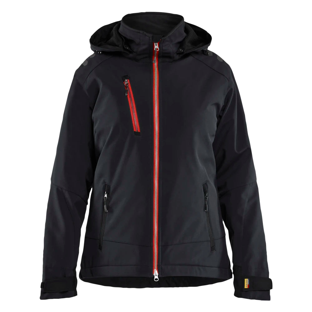 Blaklader 4751 2513 Dames Lichtgewicht Softshell Jack Gevoerd Zwart Rood
