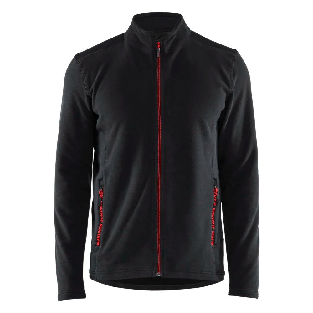 Blaklader 4765 1010 Microfleecevest Zwart Rood