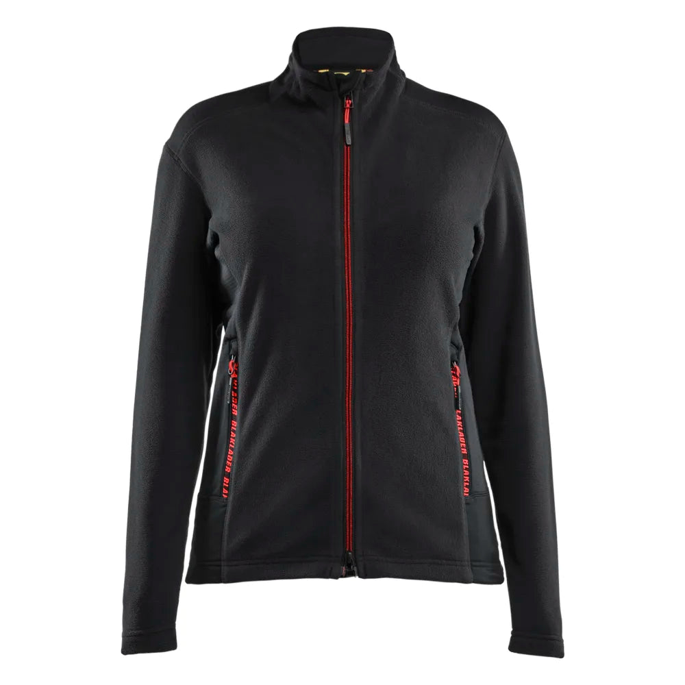 Blaklader 4766 1010 Dames Microfleecevest Zwart Rood