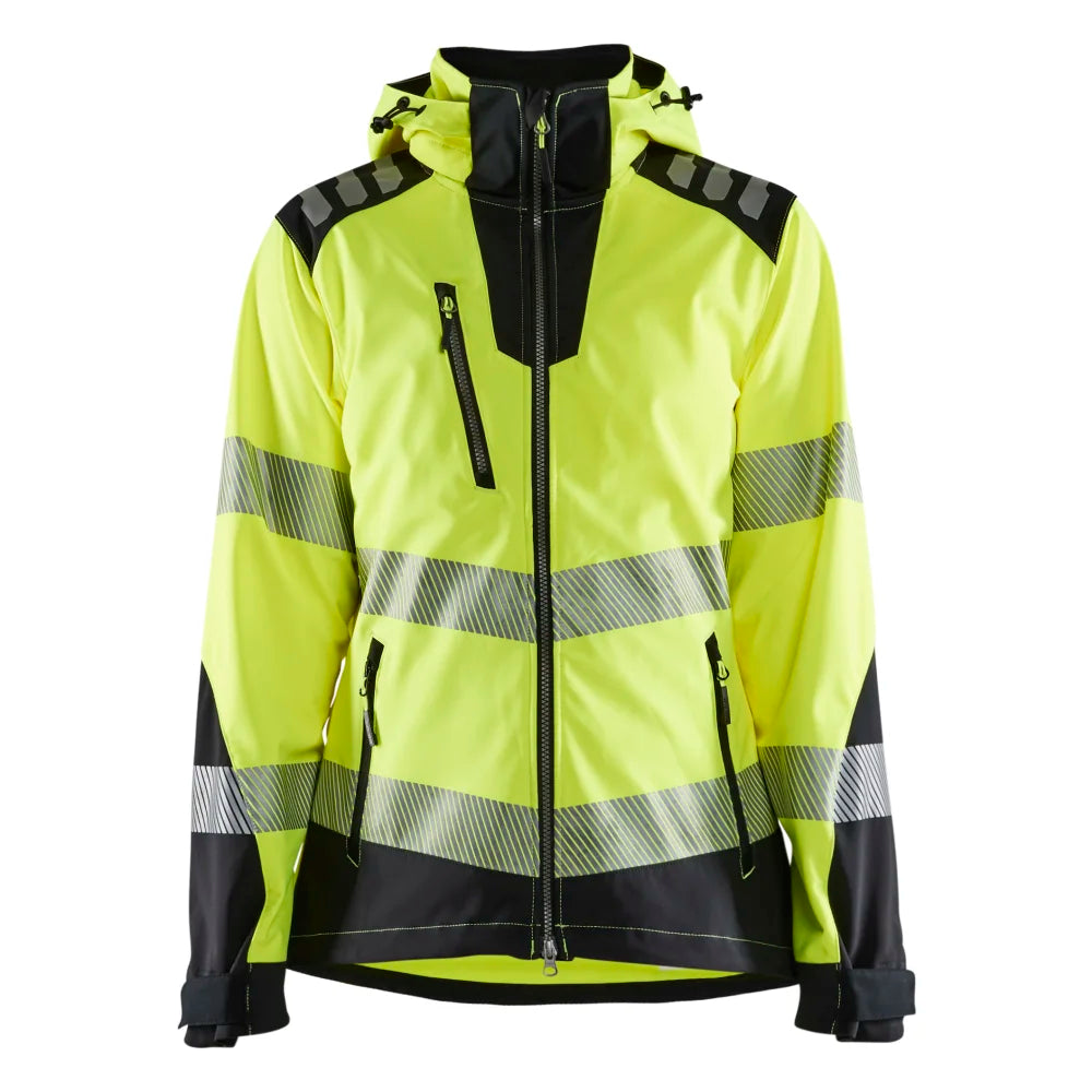 Blaklader 4791 2513 Dames Softshell Jack High Vis High Vis Geel Zwart