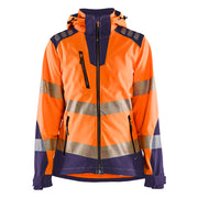 Blaklader 4791 2513 Dames Softshell Jack High Vis High Vis Oranje Marineblauw
