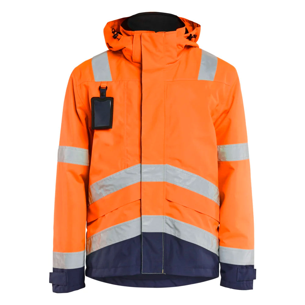 Blaklader 4837 1977 Jack. Ongevoerd High Vis High Vis Oranje Marineblauw