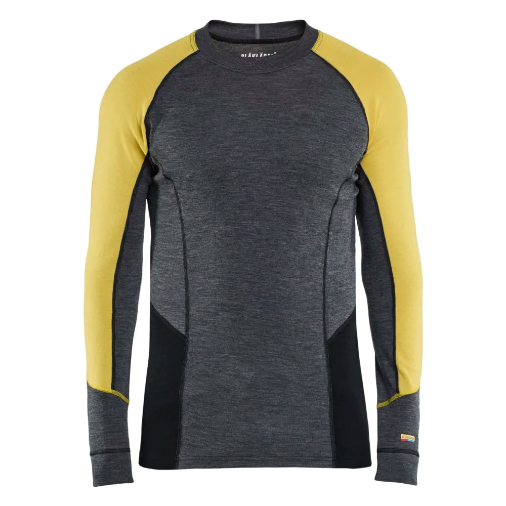 Blaklader 4897 1732 Onderhemd Merinowol Warm Medium Grijs Geel