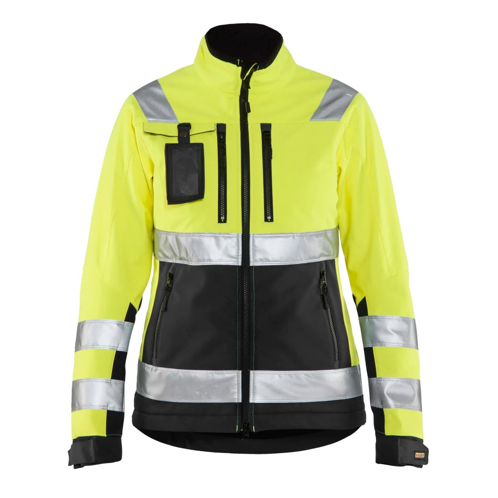 Blaklader 4902 2517 Dames Softshell Jack High Vis High Vis Geel Zwart
