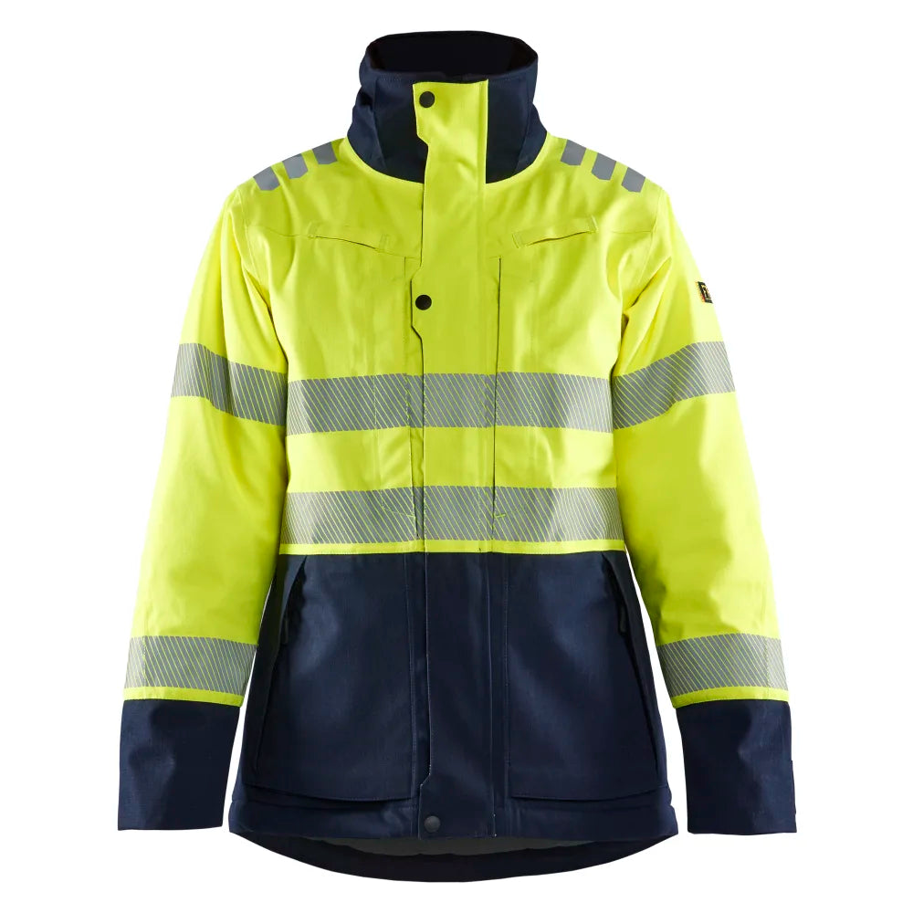 Blaklader 4917 1534 Dames Multinorm Winterjas High Vis Geel Marineblauw