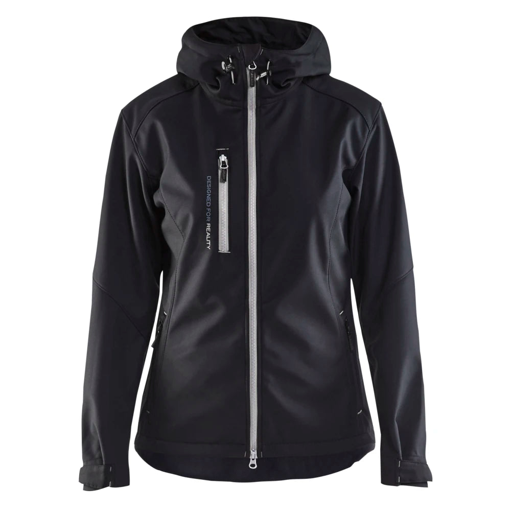 Blaklader 4919 2517 Dames Softshell Jack Zwart Zilver