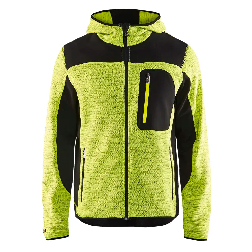 Blaklader 4930 2117 Gebreid Vest Met Softshell High Vis Geel Zwart