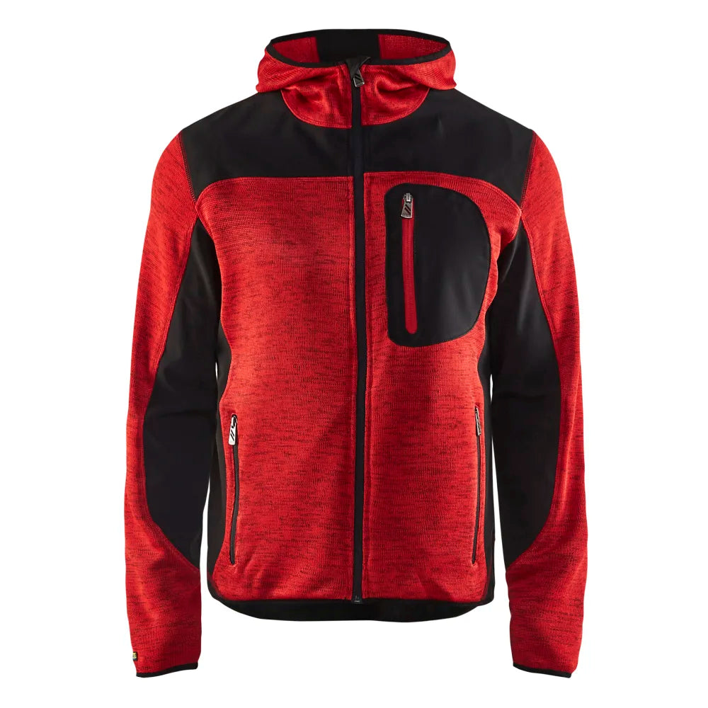 Blaklader 4930 2117 Gebreid Vest Met Softshell Rood Zwart