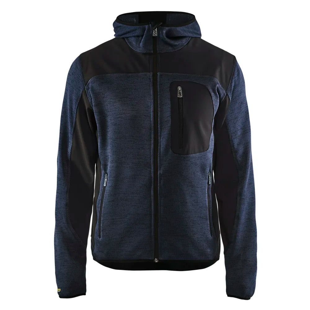 Blaklader 4930 2117 Gebreid Vest Met Softshell Donker Marineblauw Zwart