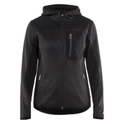 Blaklader 4931 2117 Dames Gebreid Vest Met Softshell Donkergrijs Zwart