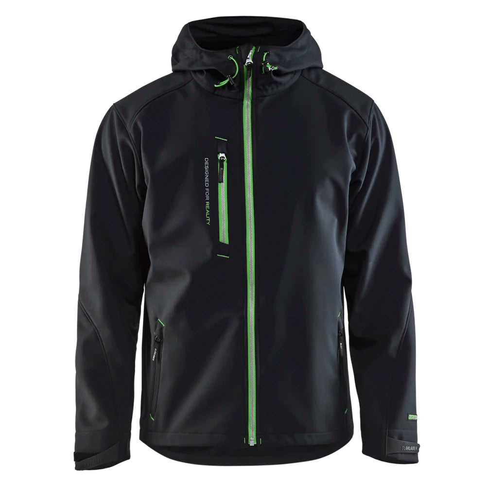 Blaklader 4949 2517 Softshell Jack Zwart Groen