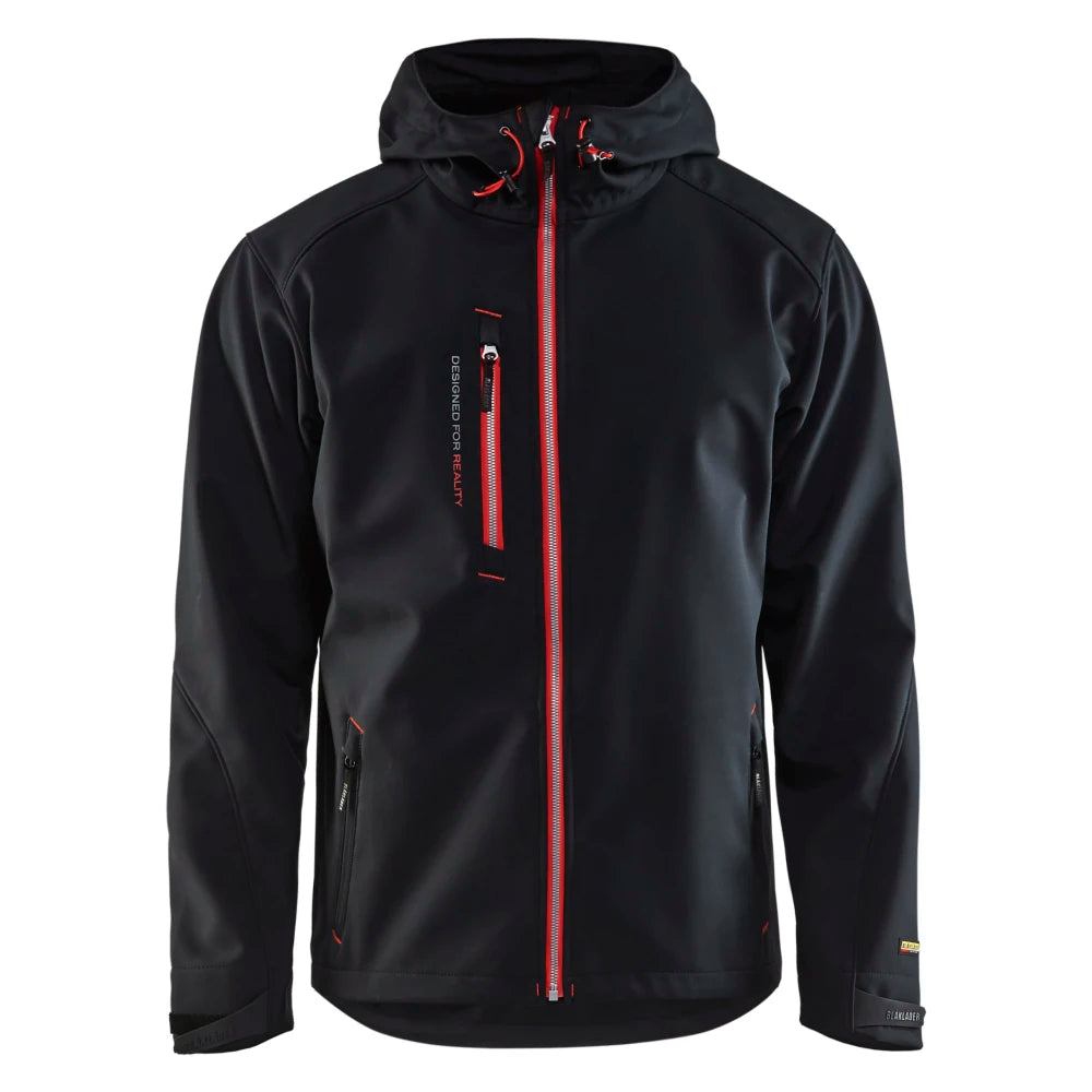 Blaklader 4949 2517 Softshell Jack Zwart Rood