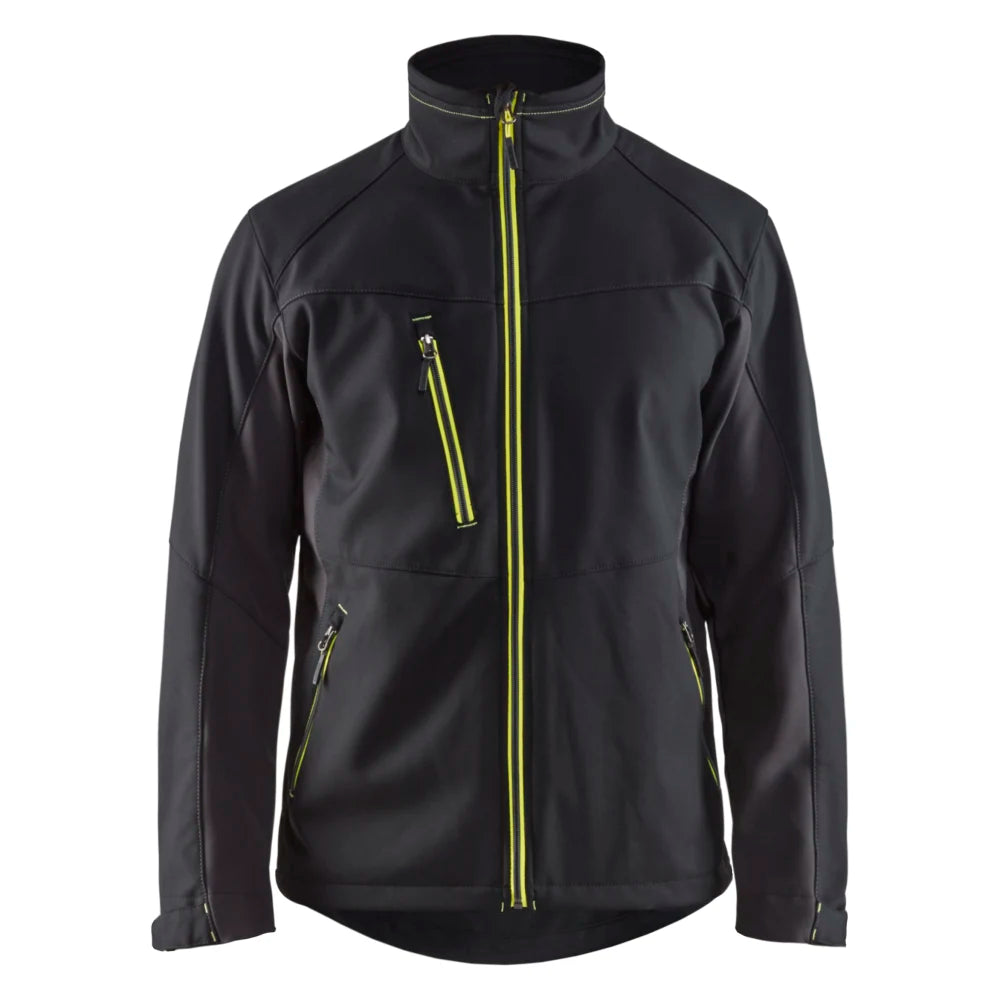 Blaklader 4950 2516 Softshell Jack Zwart High Vis Geel
