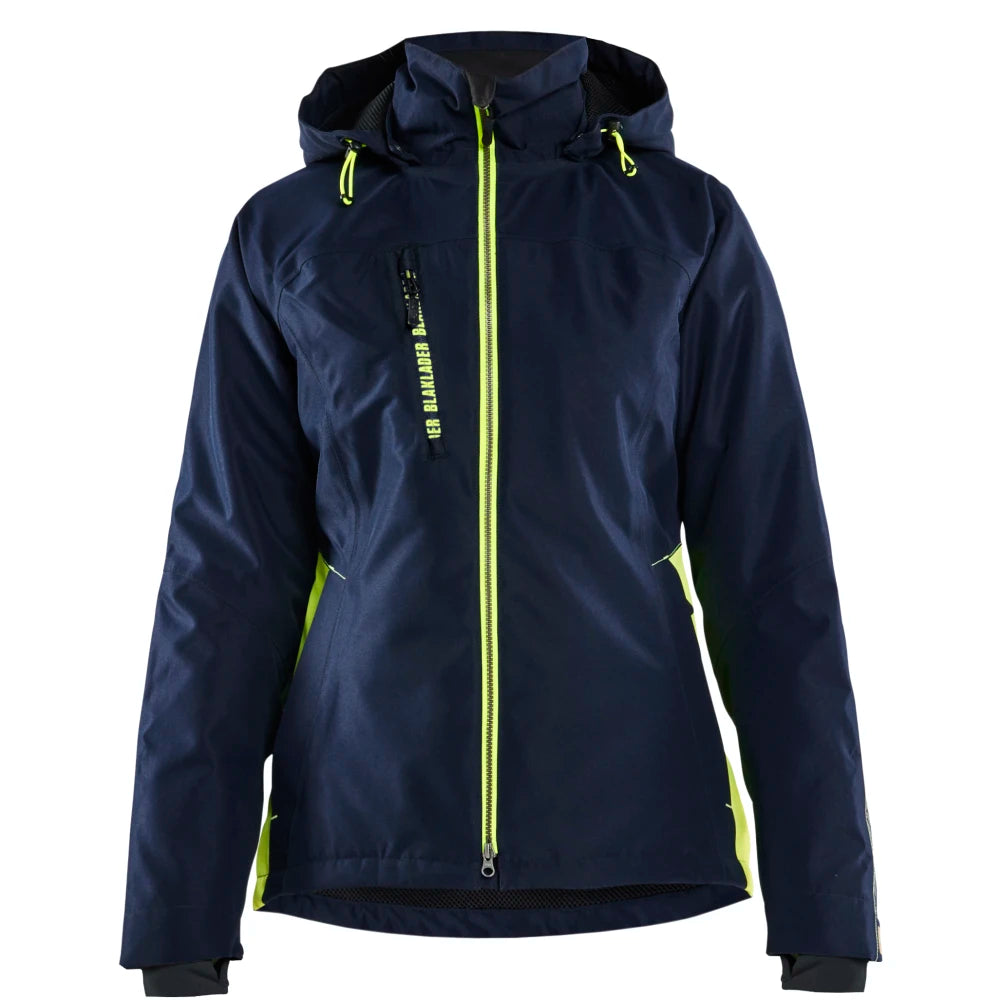 Blaklader 4972 1977 Dames Lichtgewicht Winterjas Donker Marineblauw High Vis Geel
