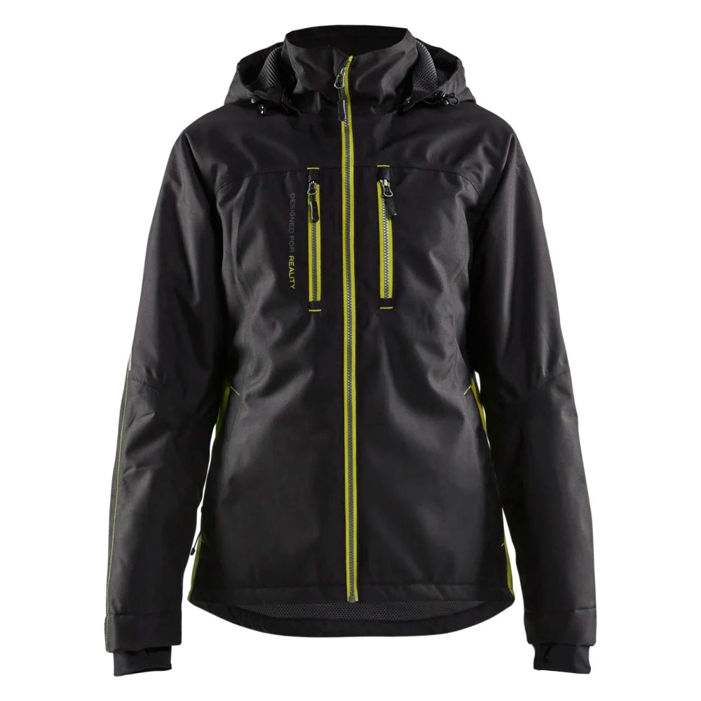 Blaklader 4972 1977 Dames Lichtgewicht Winterjas Zwart High Vis Geel