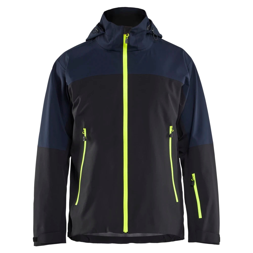 Blaklader 4980 1916 Striker Shell Jack Stretch Donker Marineblauw High Vis Geel