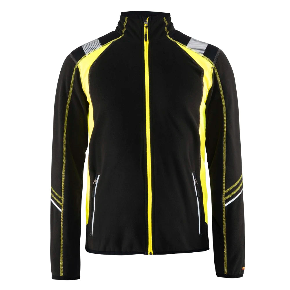 Blaklader 4993 1010 Microfleecevest Visible Zwart High Vis Geel