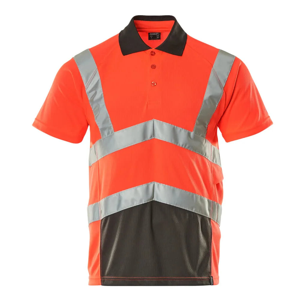 Mascot 50117-949 Poloshirt High Vis Rood Donkerantraciet