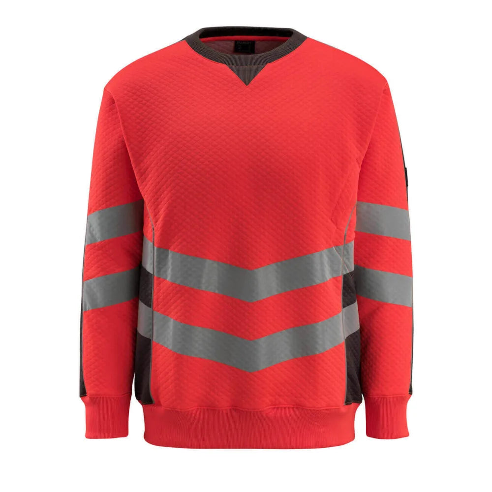 Mascot 50126-932 Sweatshirt High Vis Rood Donkerantraciet
