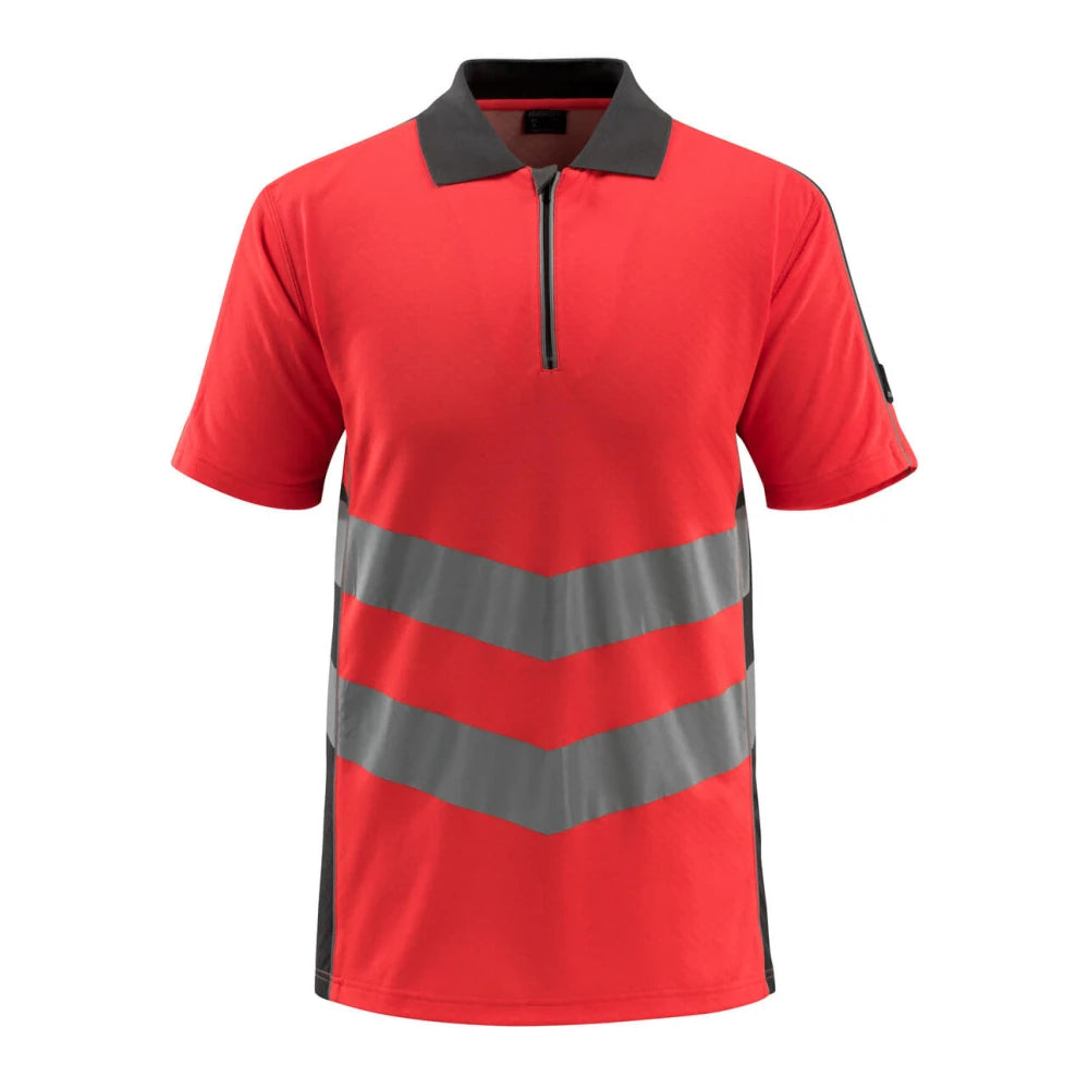 Mascot 50130-933 Poloshirt High Vis Rood Donkerantraciet
