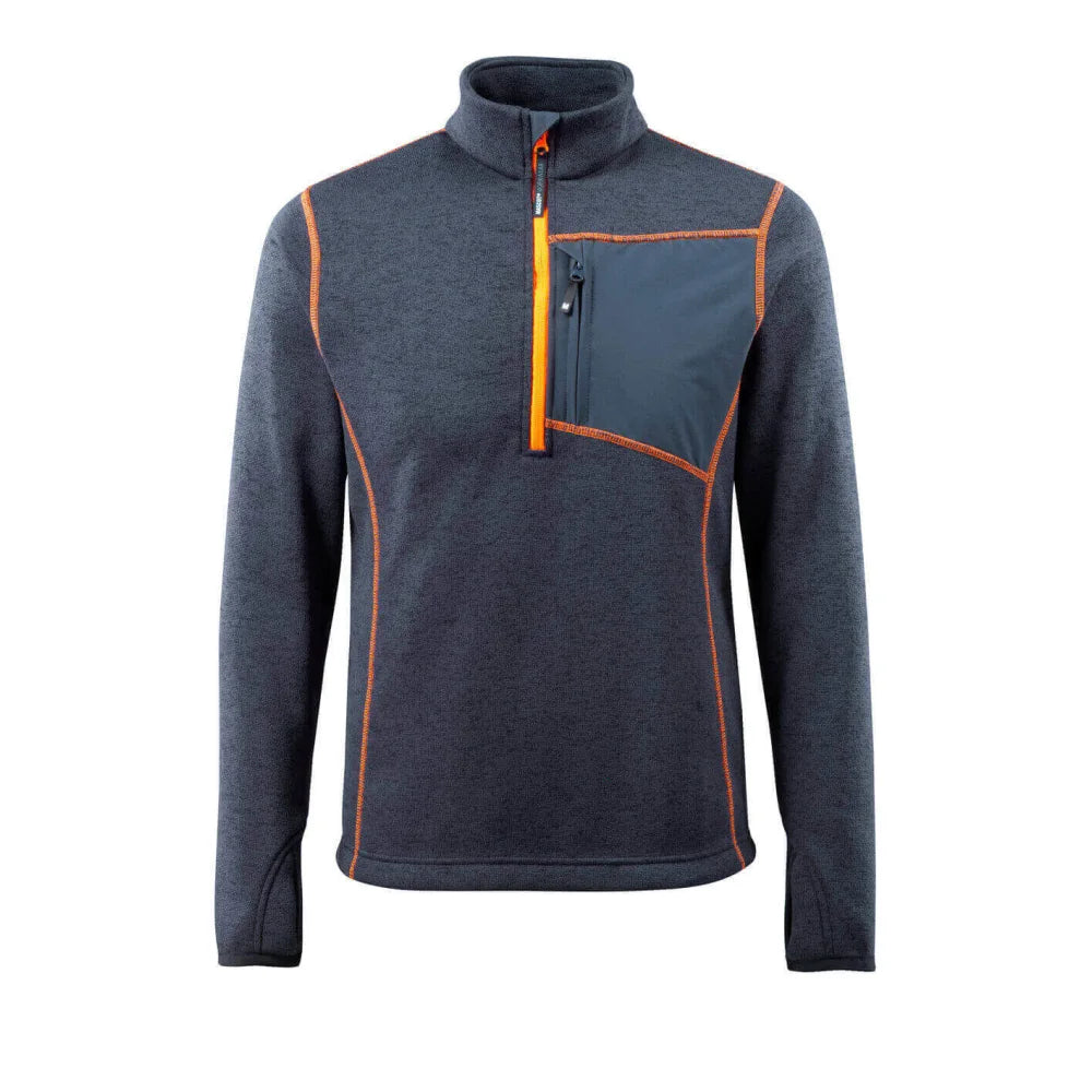 Mascot 50149-951 Gebreide Trui Met Korte Rits Donkermarine