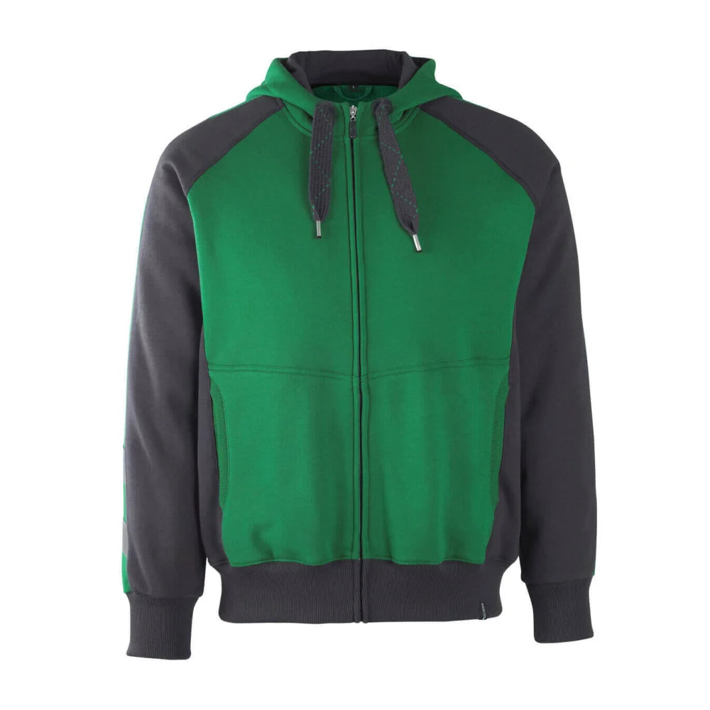 Mascot 50566-963 Capuchontrui Met Rits Groen Zwart