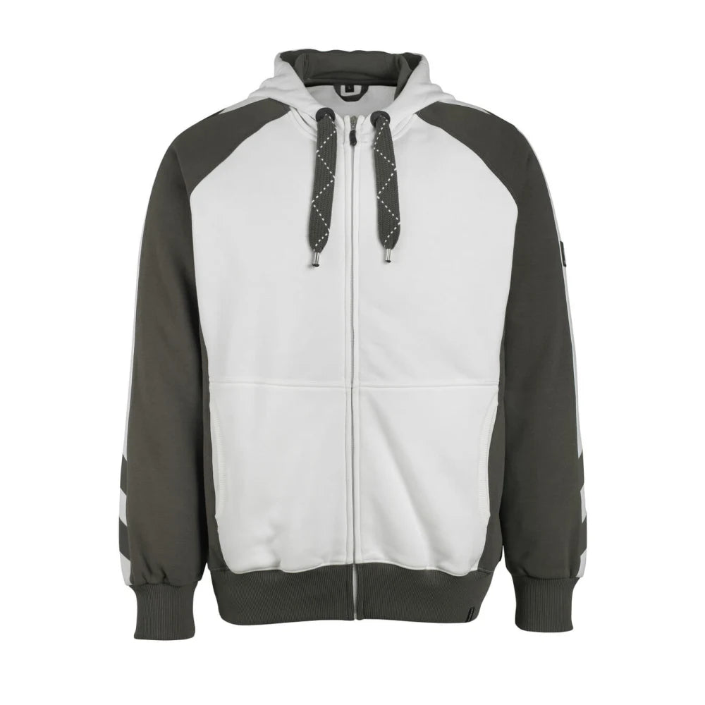 Mascot 50566-963 Capuchontrui Met Rits Wit Donkerantraciet