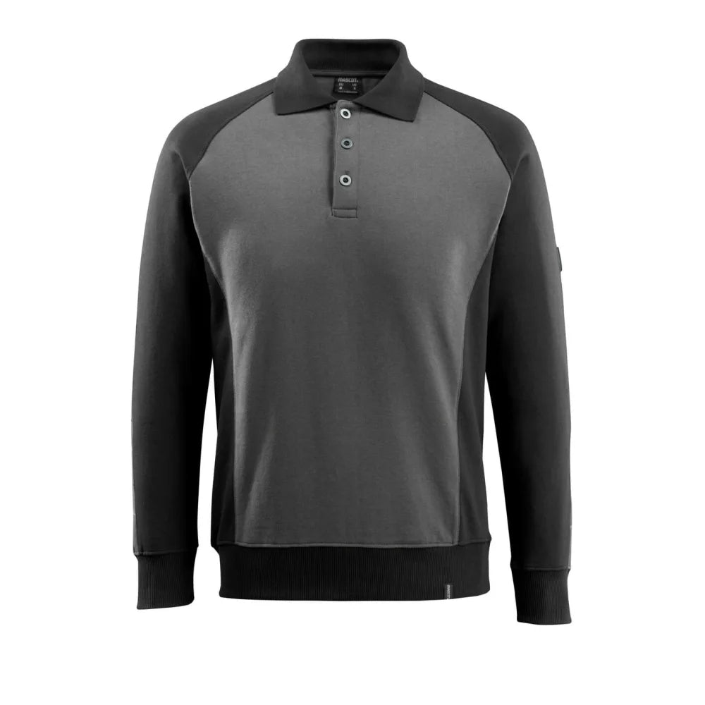 Mascot 50610-962 Polosweatshirt Donkerantraciet Zwart