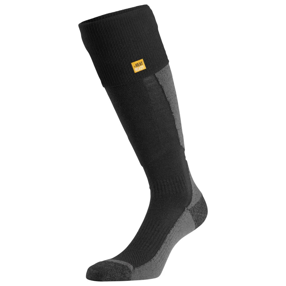 Snickers 5900 Q Heat Verwarmde Hoge Sokken 0498 Black Anthracite Melange