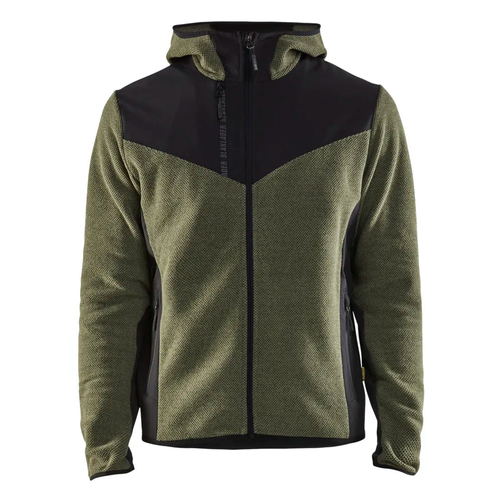 Blaklader 5940 2536 Gebreid Jack Met Softshell Herfstgroen Zwart