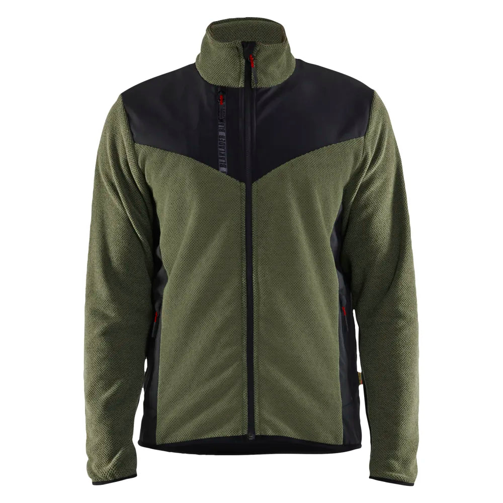 Blaklader 5942 2536 Gebreid Vest Met Softshell Herfstgroen Zwart