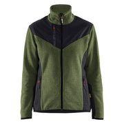 Blaklader 5943 2536 Dames Gebreid Vest Met Softshell Herfstgroen Zwart